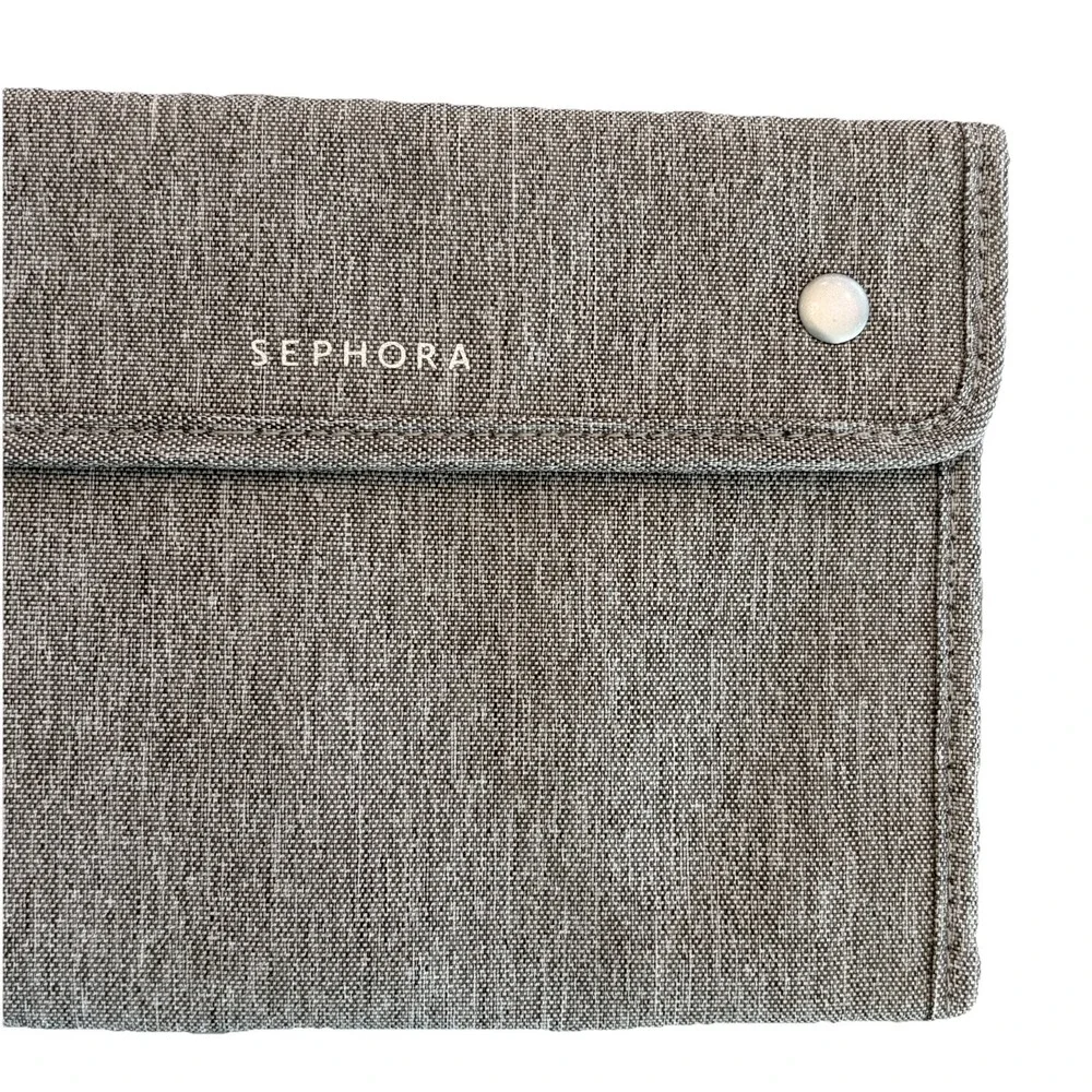 Gray Sephora Brush Bag With Magnetic Close